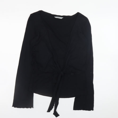 Marks and Spencer Women’s Black Wrap Blouse Size 10 Long Sleeve