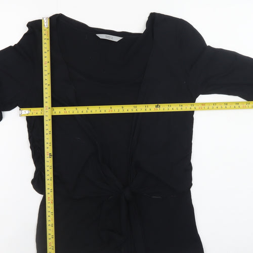 Marks and Spencer Women’s Black Wrap Blouse Size 10 Long Sleeve