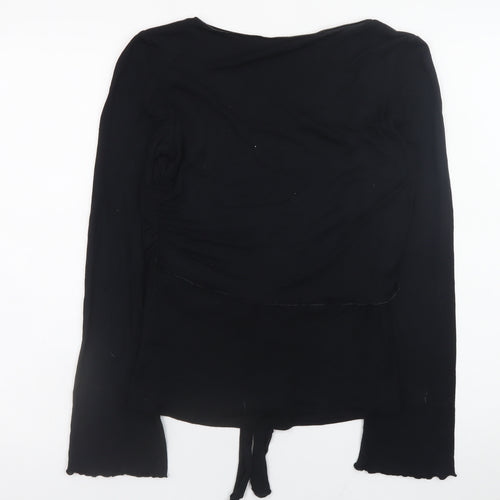 Marks and Spencer Women’s Black Wrap Blouse Size 10 Long Sleeve