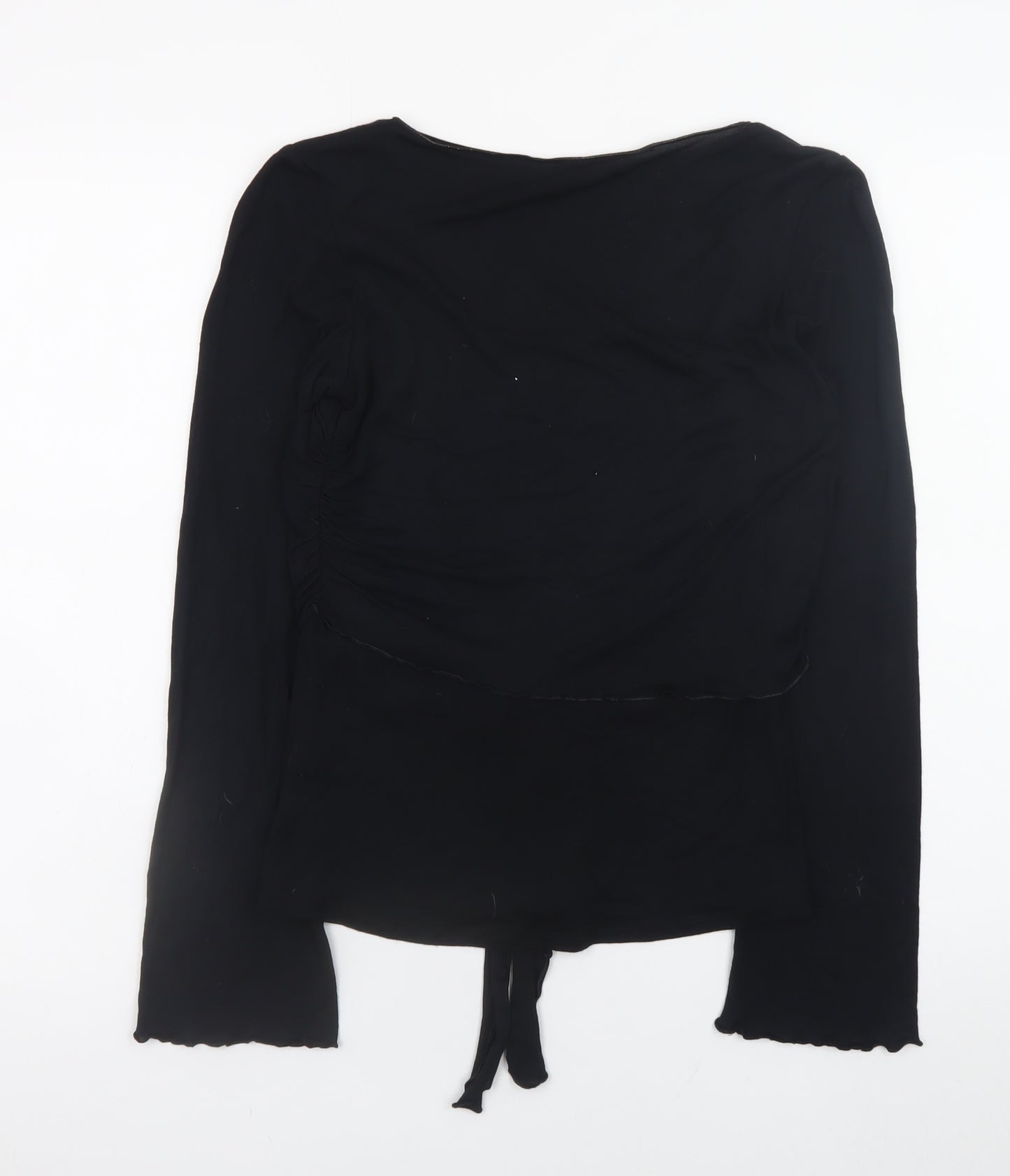 Marks and Spencer Women’s Black Wrap Blouse Size 10 Long Sleeve