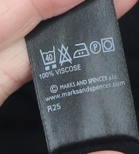Marks and Spencer Women’s Black Wrap Blouse Size 10 Long Sleeve
