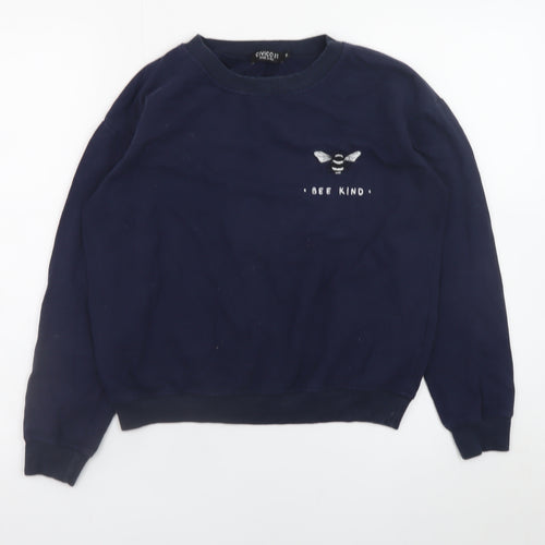 Civico 51 Women's Navy Blue Pullover Sweatshirt Bee Kind M