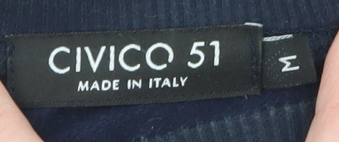 Civico 51 Women's Navy Blue Pullover Sweatshirt Bee Kind M