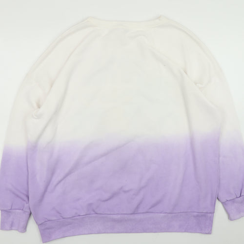 Disney Stitch at George Women's Purple Ombre Pullover Sweatshirt Size S 8-10