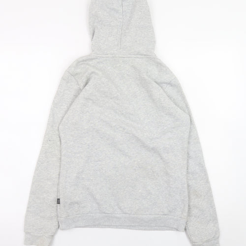 Puma Grey Teens 164 Pullover Hoodie with Logo Front