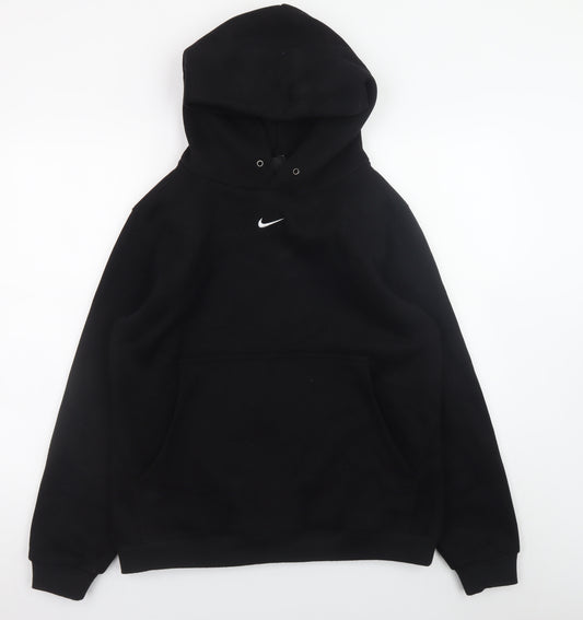 Nike Men's Black Pullover Hoodie M Regular Fit Fleece Sweatshirt