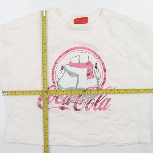 Next Coca-Cola White Polar Bear Graphic Pullover Sweatshirt L Womens