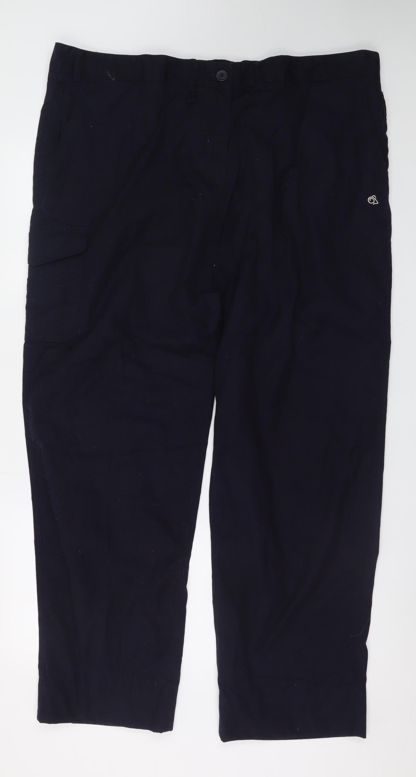 Craghoppers Men's Black Cargo Trousers Size 20 Regular Lightweight