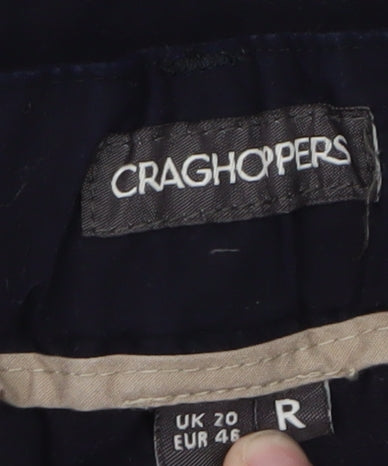 Craghoppers Men's Black Cargo Trousers Size 20 Regular Lightweight