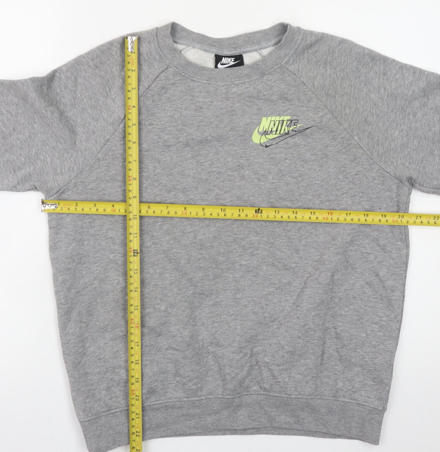 Nike Men's Grey Logo Pullover Sweatshirt Size S Regular Fit