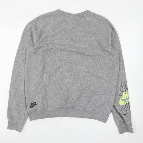 Nike Men's Grey Logo Pullover Sweatshirt Size S Regular Fit