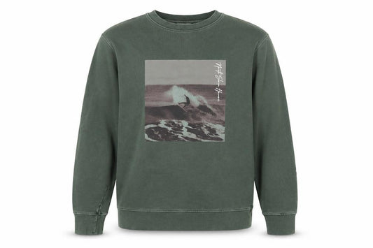 Front view of Marks & Spencer Men's Green Graphic Surf Sweatshirt, size L
