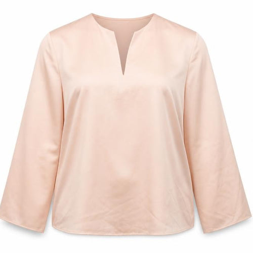 Marks and Spencer Women Pink Lyocell Blend Long Sleeve Blouse Size 14