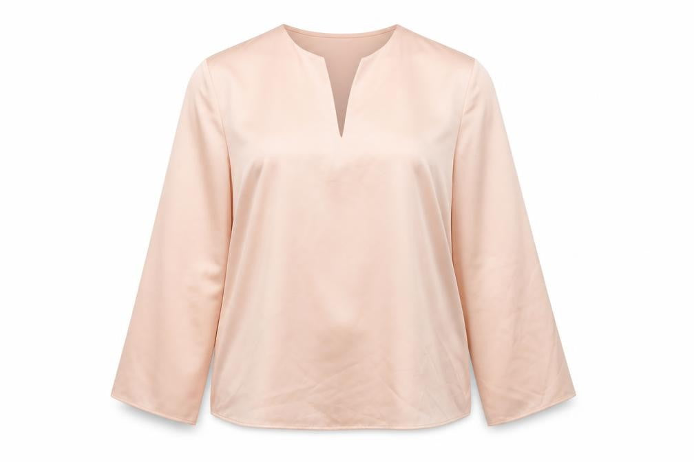 Marks and Spencer Women Pink Lyocell Blend Long Sleeve Blouse Size 14