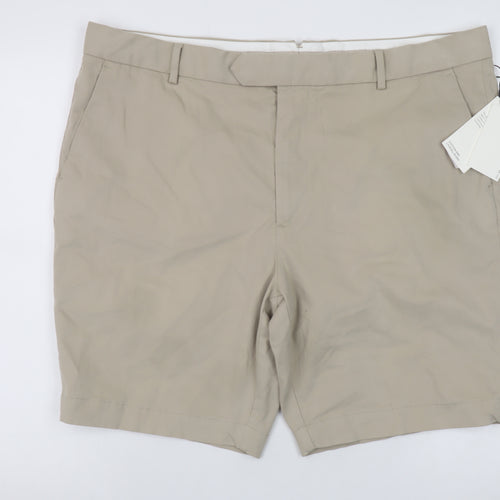 Marks and Spencer Jaeger Men's Beige 42 Chino Shorts Regular Fit