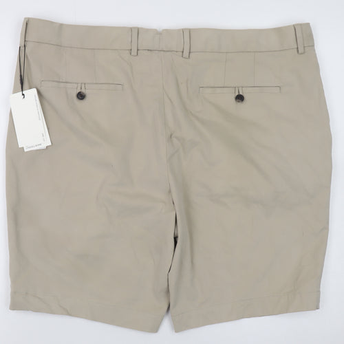 Marks and Spencer Jaeger Men's Beige 42 Chino Shorts Regular Fit