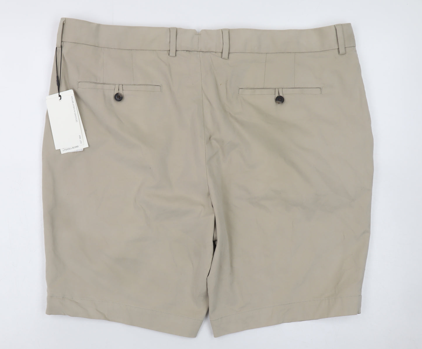 Marks and Spencer Jaeger Men's Beige 42 Chino Shorts Regular Fit