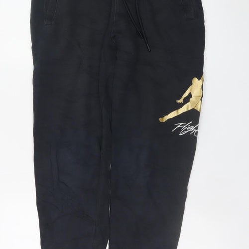 Jordan Men's Black Regular Fit Sweatpants Small with Gold Logo