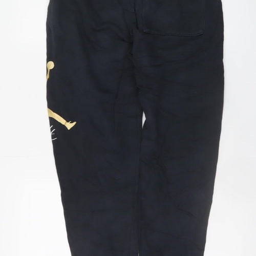 Jordan Men's Black Regular Fit Sweatpants Small with Gold Logo