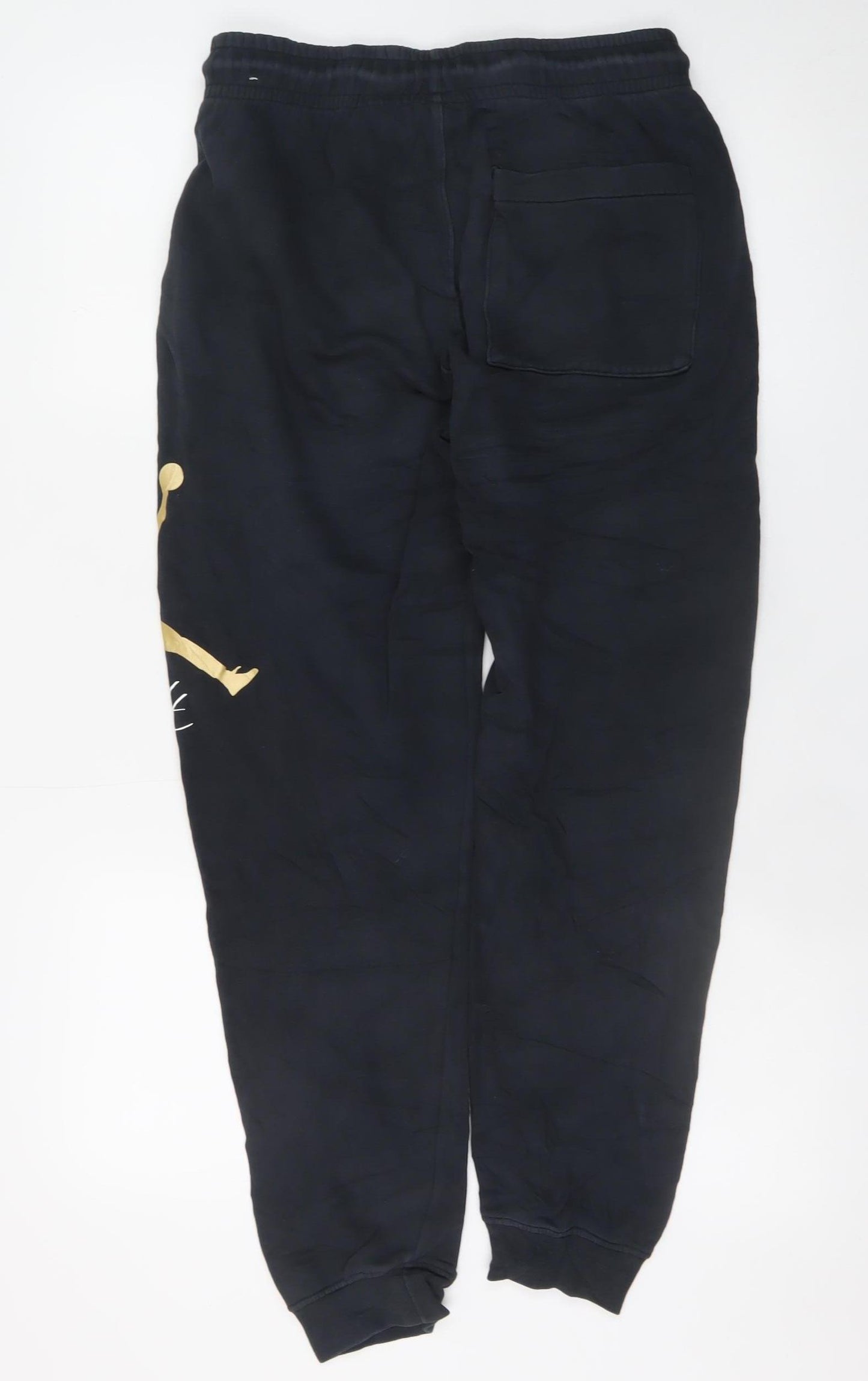Jordan Men's Black Regular Fit Sweatpants Small with Gold Logo