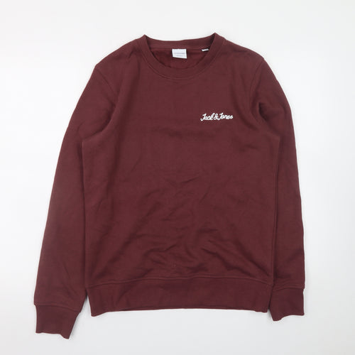 Jack & Jones Men's Red Pullover Sweatshirt Size S Regular Fit