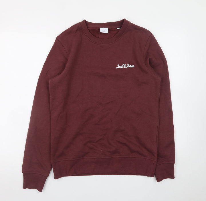 Jack & Jones Men's Red Pullover Sweatshirt Size S Regular Fit