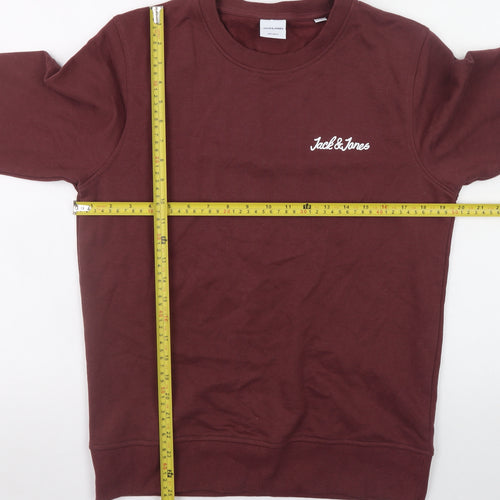 Jack & Jones Men's Red Pullover Sweatshirt Size S Regular Fit