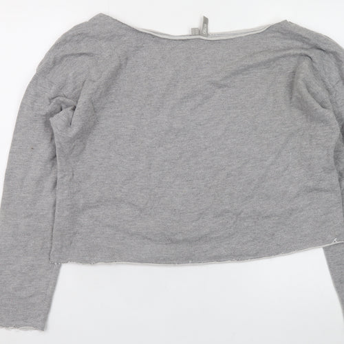 ASOS Women’s Grey Long Sleeve Basic Jersey Top Size 12