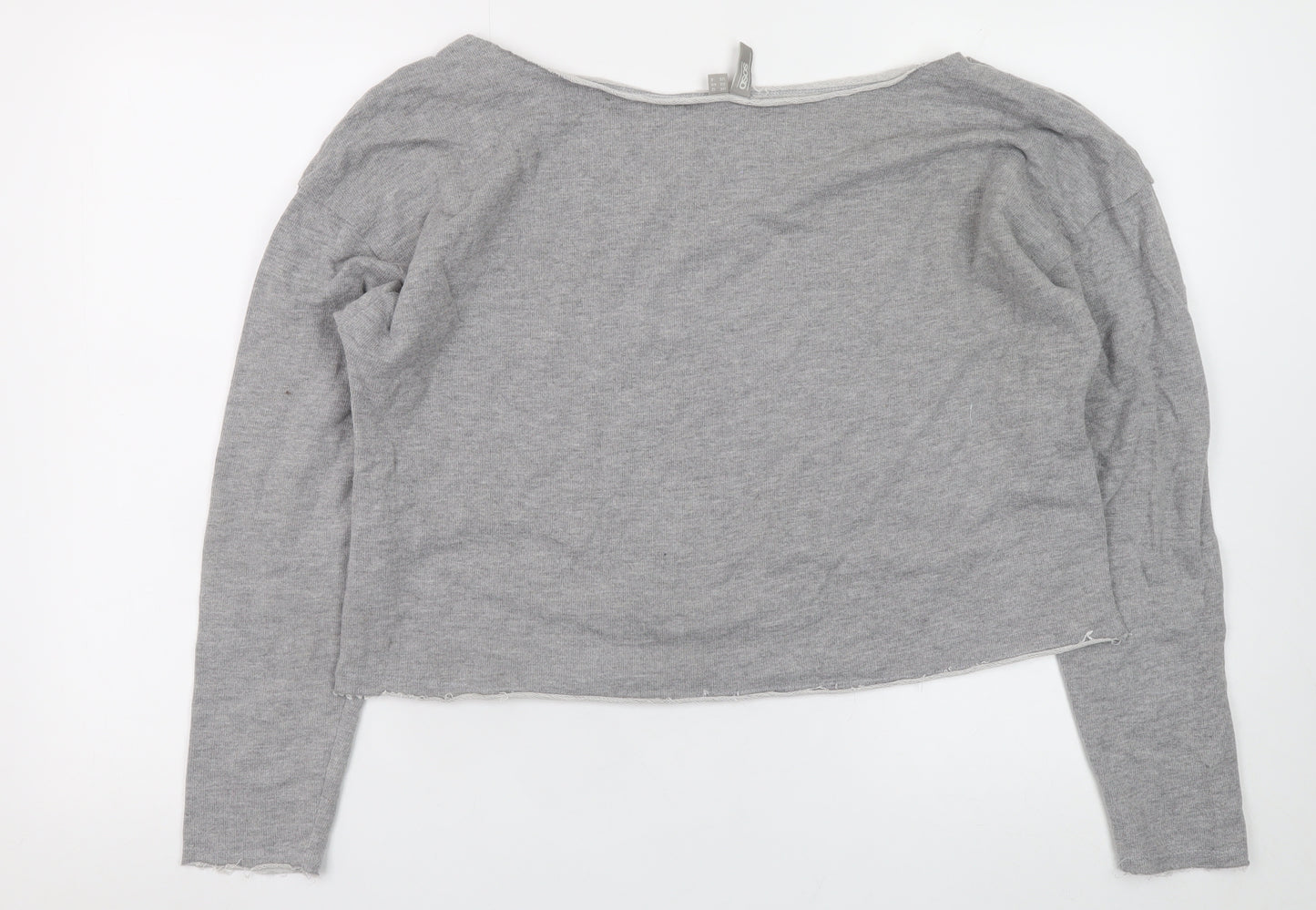 ASOS Women’s Grey Long Sleeve Basic Jersey Top Size 12