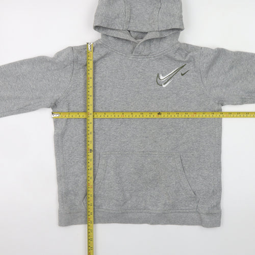 Nike Teens Grey Pullover Hoodie XL Regular Fit Fleece Sweatshirt