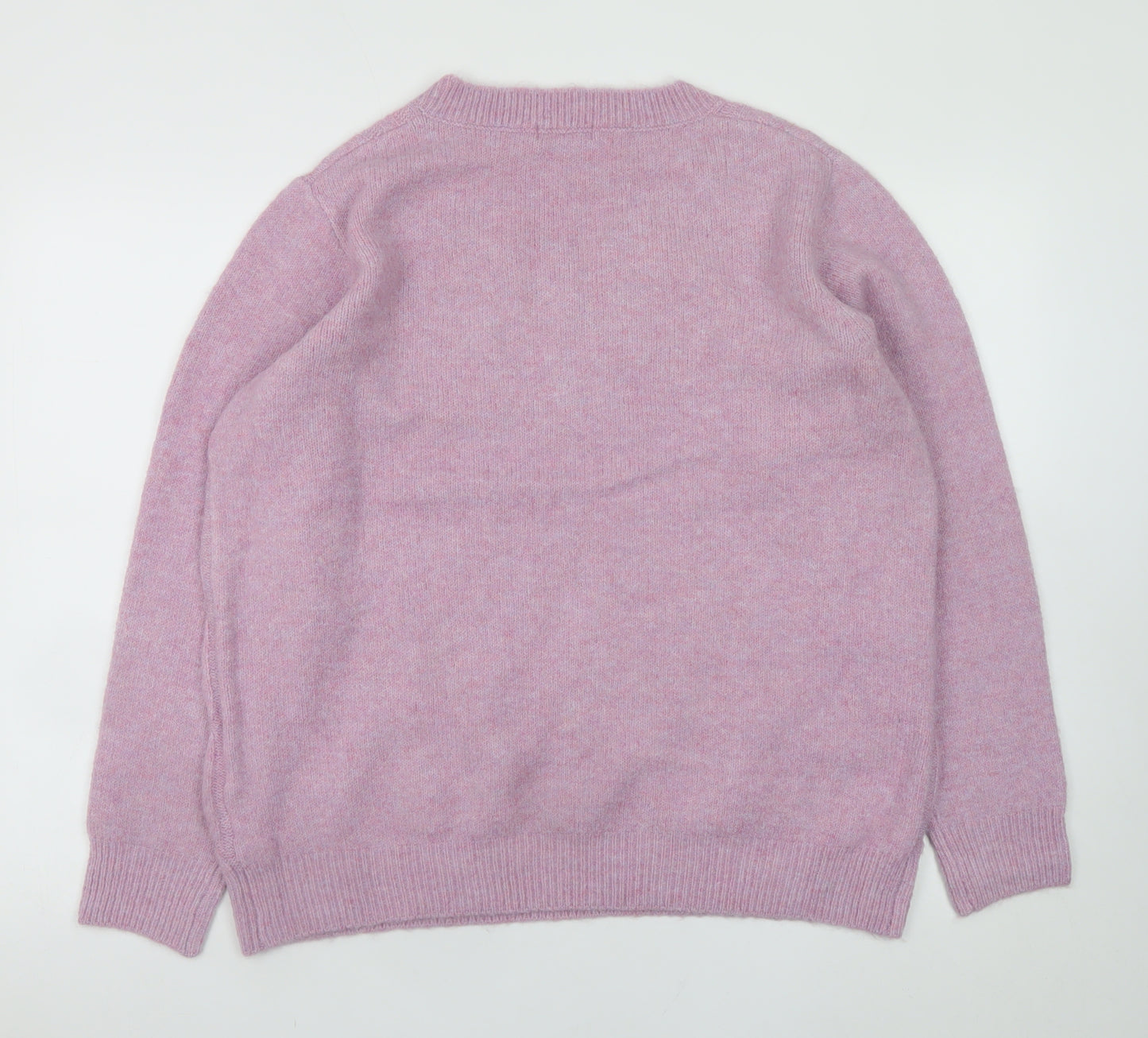Bonmarché Women’s Pink V-Neck Cable Knit Jumper Size 18