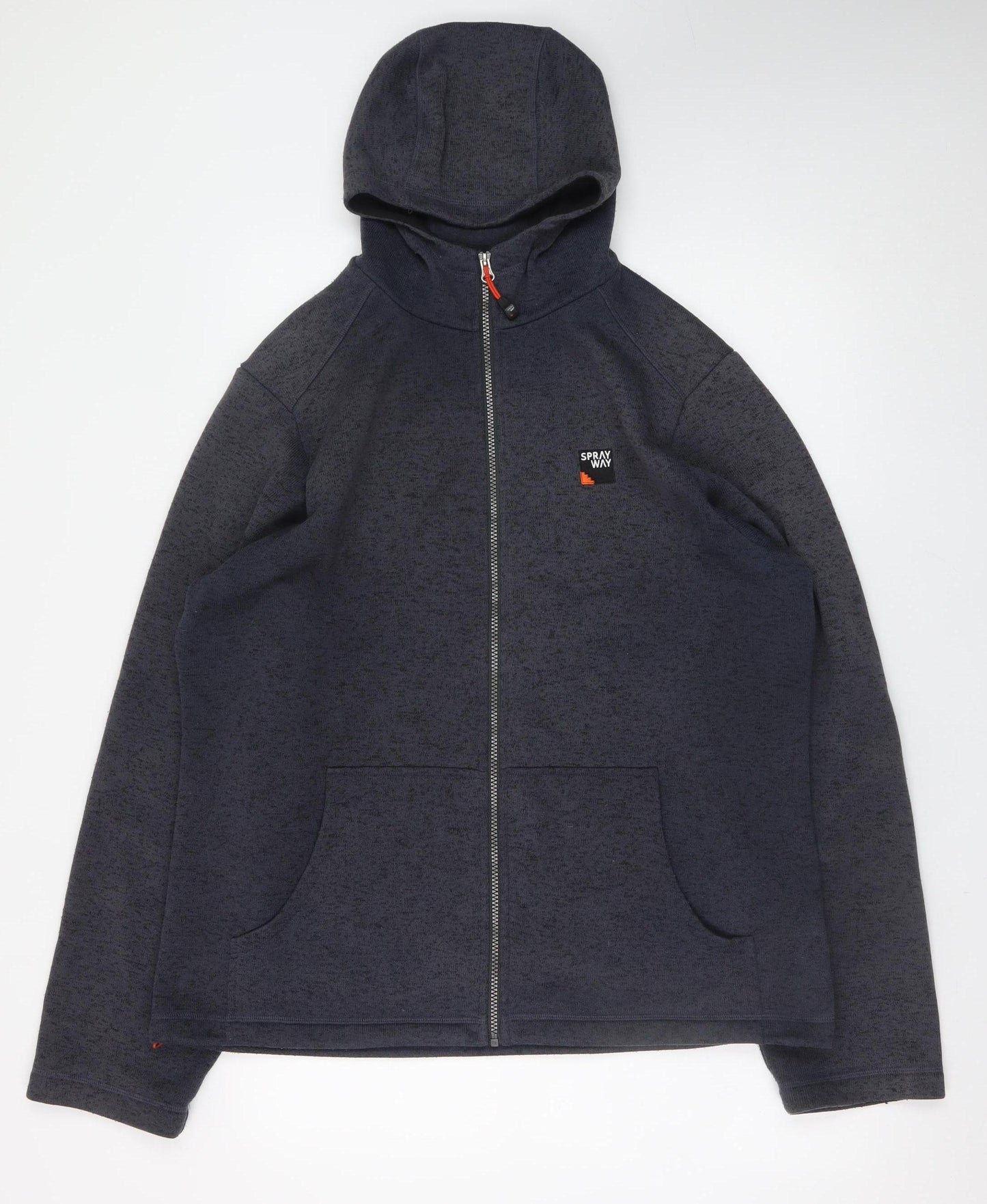 Sprayway Men's Blue 2XL Full Zip Hooded Fleece Jacket