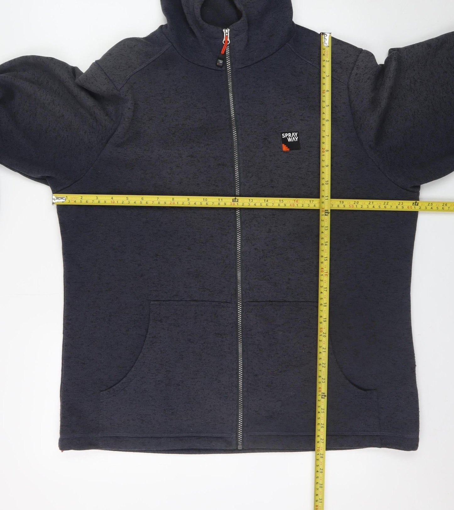 Sprayway Men's Blue 2XL Full Zip Hooded Fleece Jacket