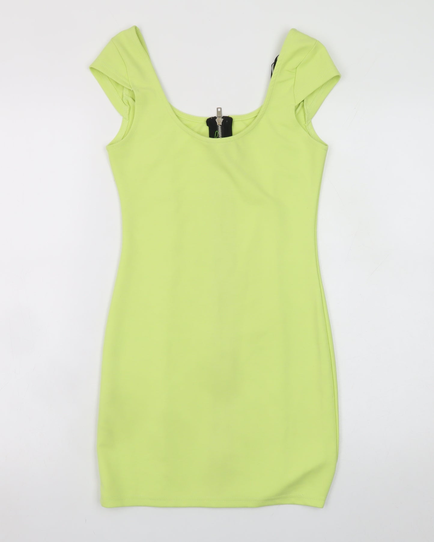 Divided by H&M Women's Yellow Short Sleeve Bodycon Dress Size 8