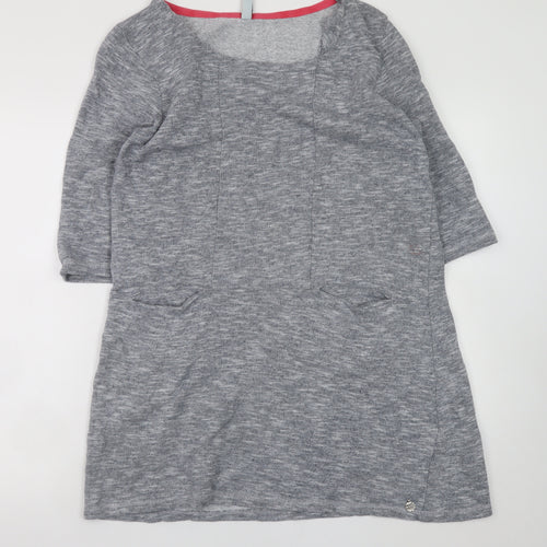 Weird Fish Women’s Grey Knee Length Shift Dress Size 12