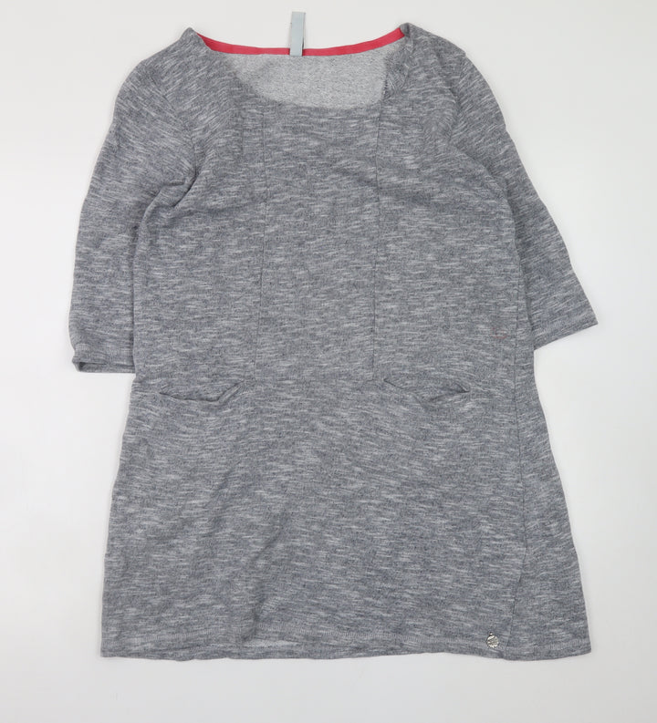 Weird Fish Women’s Grey Knee Length Shift Dress Size 12