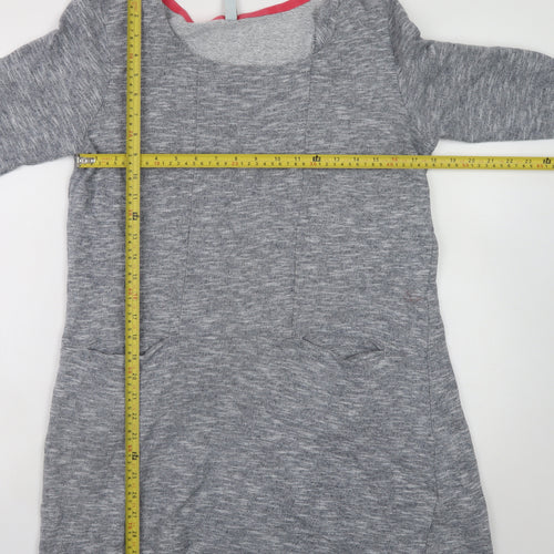 Weird Fish Women’s Grey Knee Length Shift Dress Size 12