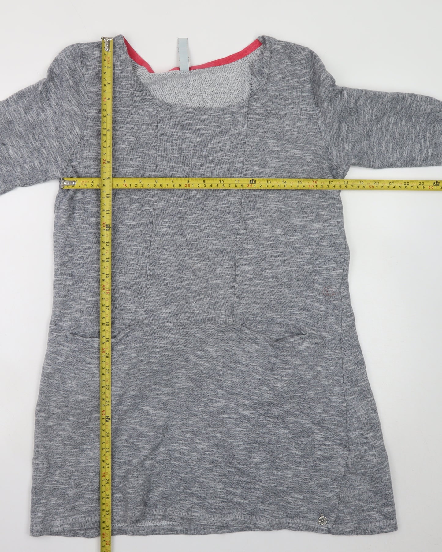 Weird Fish Women’s Grey Knee Length Shift Dress Size 12