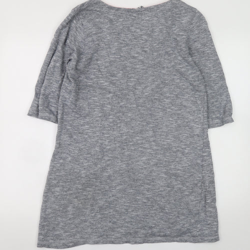 Weird Fish Women’s Grey Knee Length Shift Dress Size 12