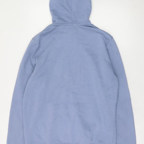 Champion Men's Blue Pullover Hoodie Size M Graphic Logo Fleece