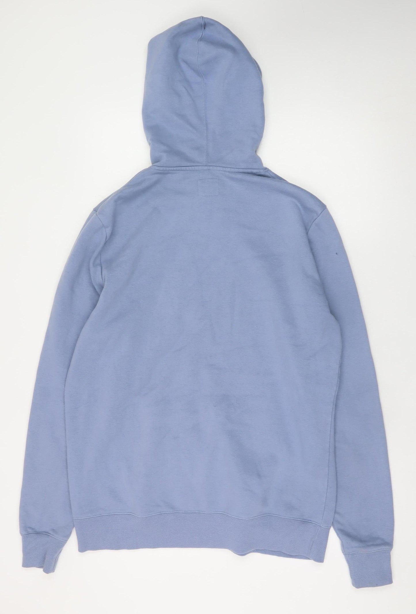 Champion Men's Blue Pullover Hoodie Size M Graphic Logo Fleece