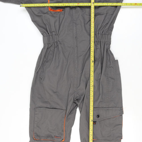 Deltaplus Men's Grey Cargo Workwear Trousers M Regular Fit