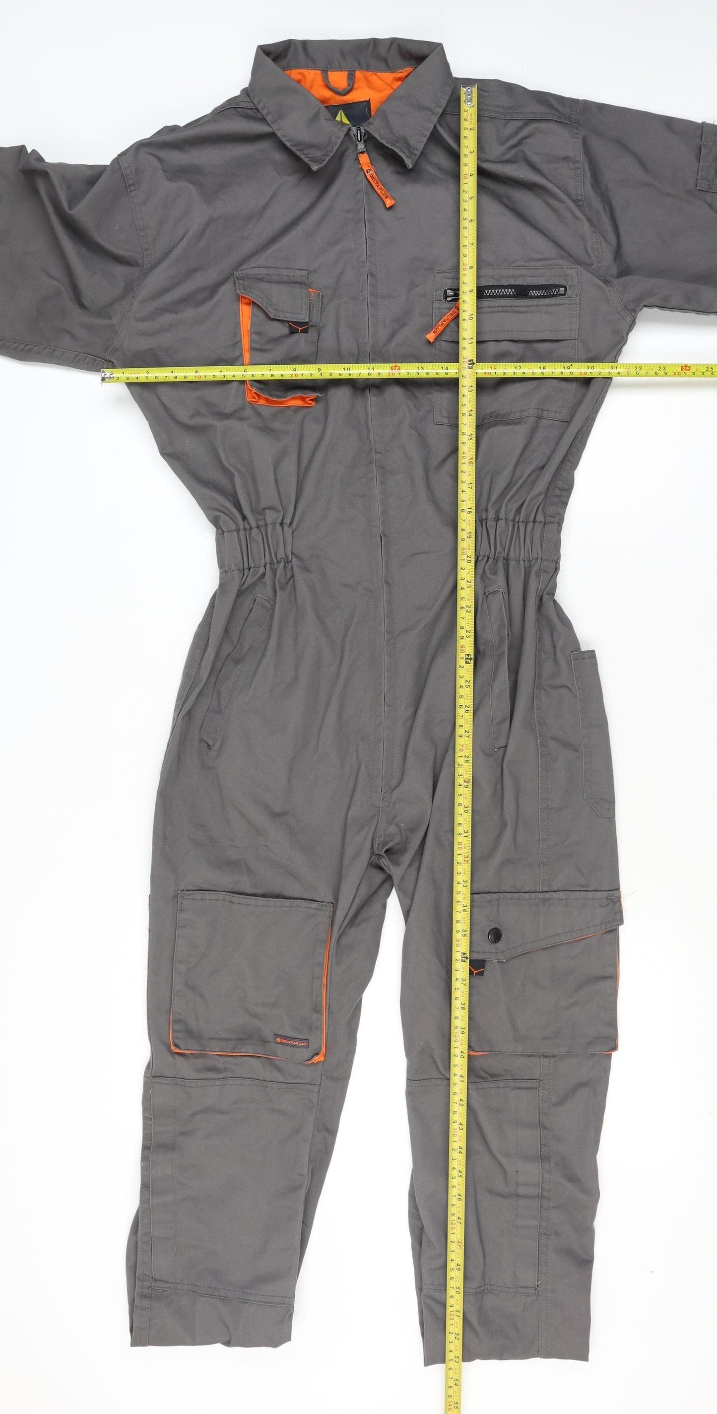 Deltaplus Men's Grey Cargo Workwear Trousers M Regular Fit