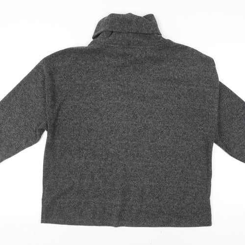 Tu Women Grey Roll Neck Embellished Jumper Size 16