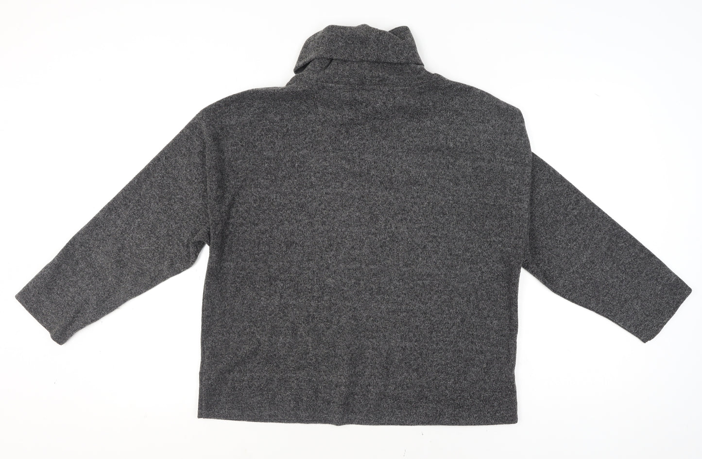 Tu Women Grey Roll Neck Embellished Jumper Size 16