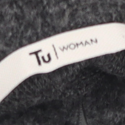 Tu Women Grey Roll Neck Embellished Jumper Size 16