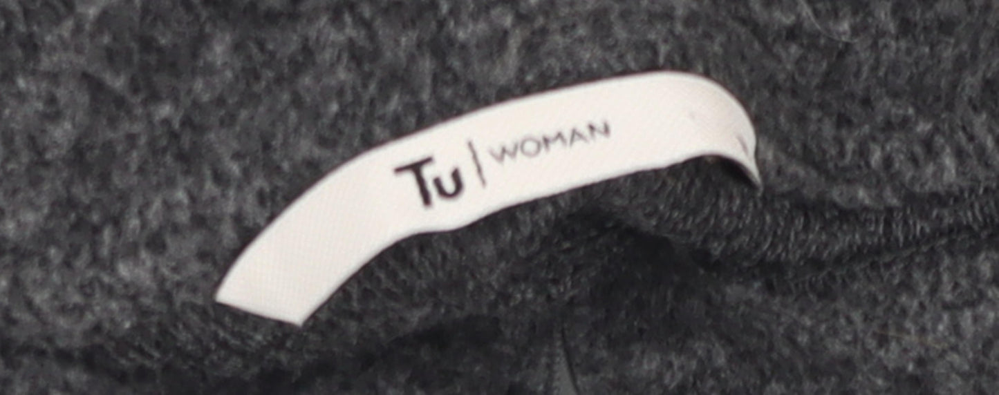 Tu Women Grey Roll Neck Embellished Jumper Size 16