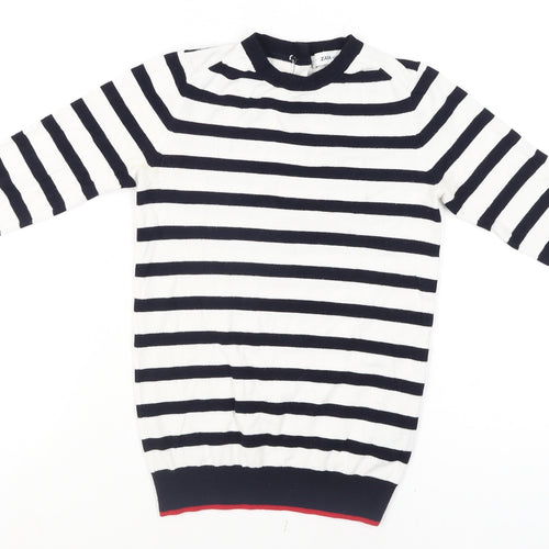 Zara Women’s Multicoloured Striped Crew Neck Knit Jumper Size S