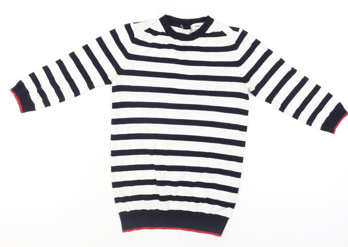 Zara Women’s Multicoloured Striped Crew Neck Knit Jumper Size S
