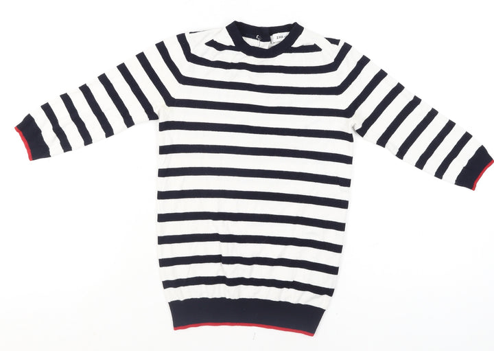 Zara Women’s Multicoloured Striped Crew Neck Knit Jumper Size S